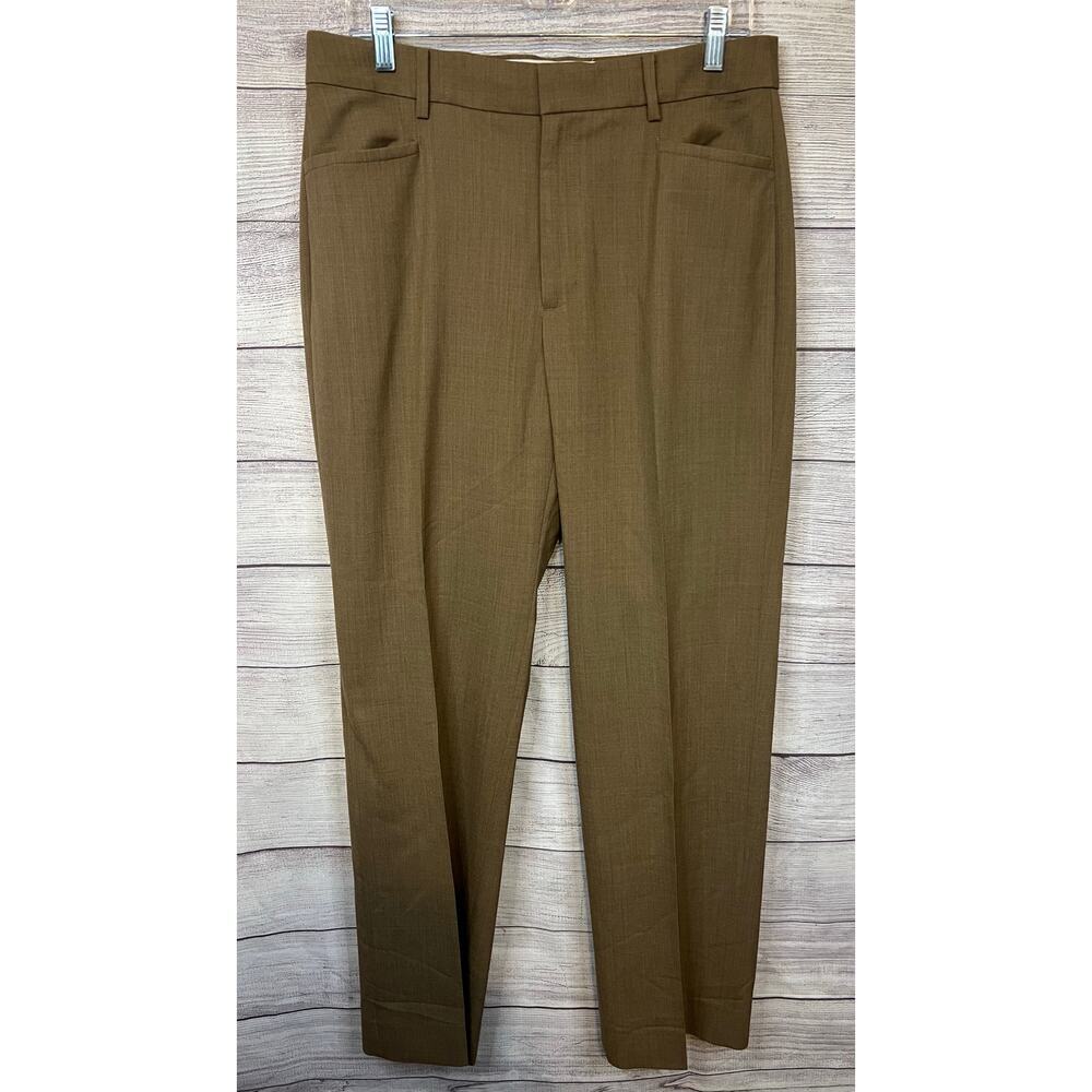 Banana Republic Wool Blend‎ Dress Pants Size 10 Long Brown Straight
